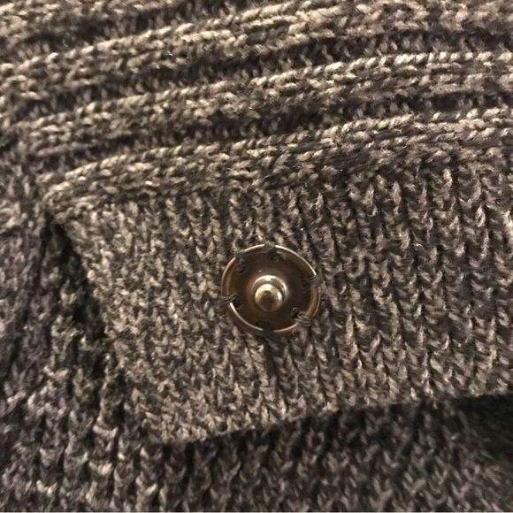 OLD NAVY Sweater Coat Gray Snap Up Neck Up or Down Size L - Picture 3 of 6